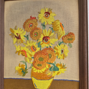 Vintage Van Gogh 'Sunflower' Crewel
