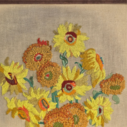 Vintage Van Gogh 'Sunflower' Crewel