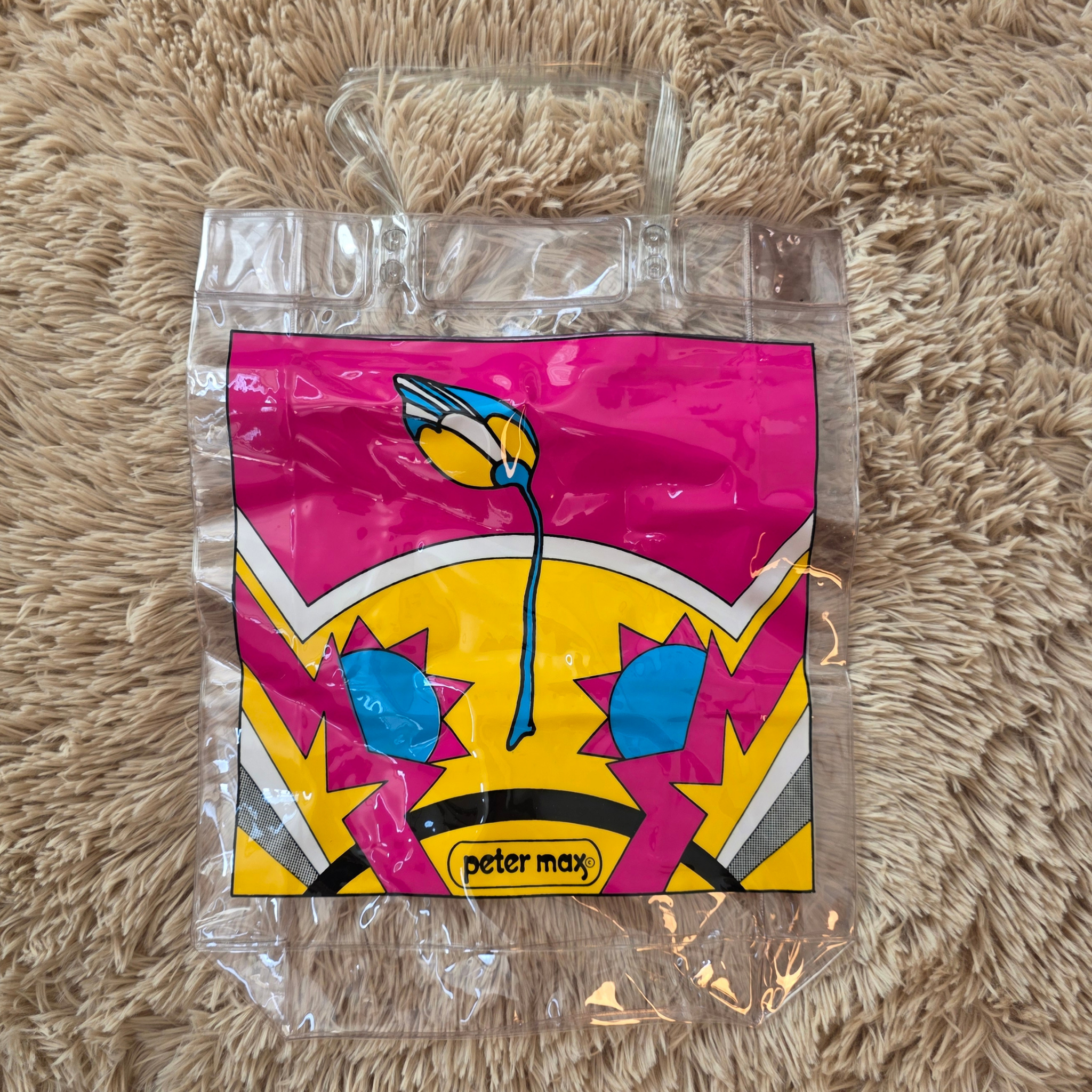 1968 Peter Max Psychedelic Vinyl Tote Bag
