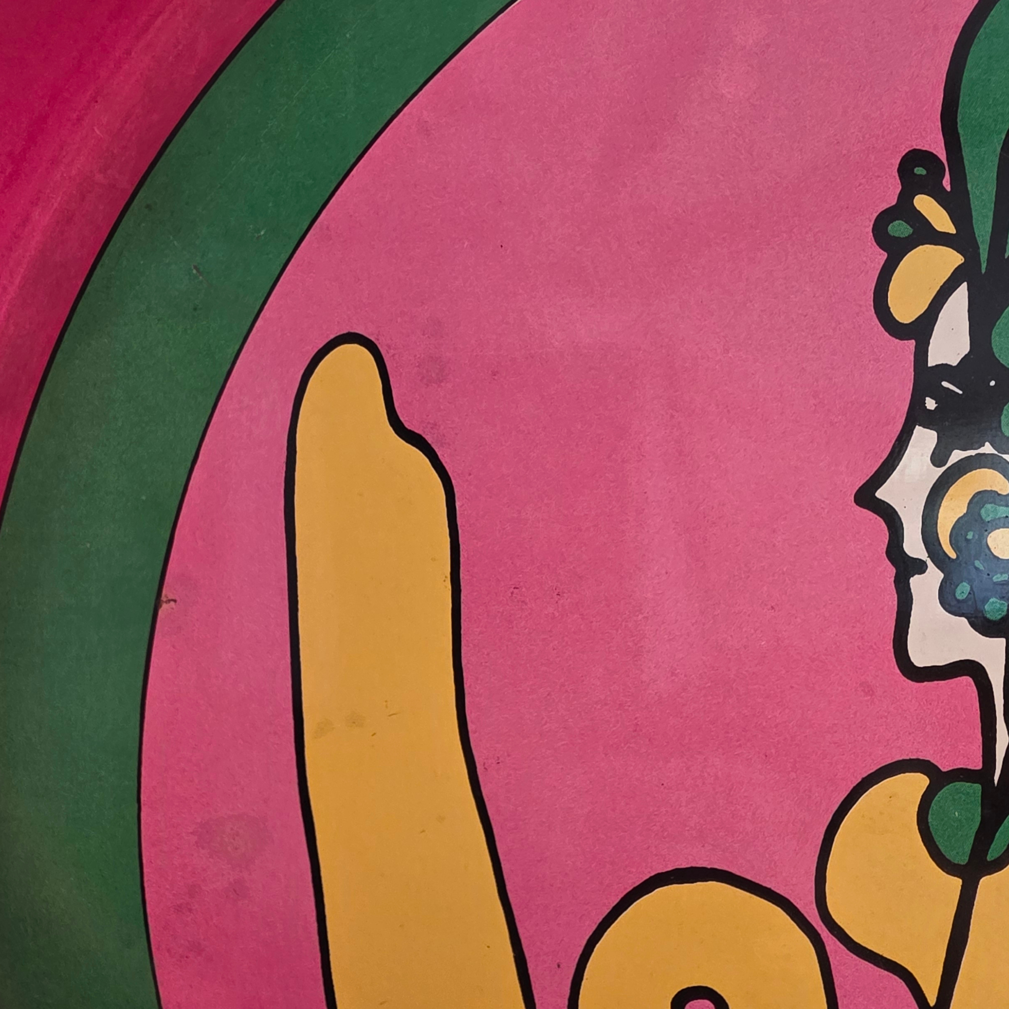 Vintage Peter Max LOVE Metal Serving Tray
