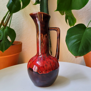 Vintage Japanese Grizelle Drip Glaze Pottery Pitcher