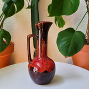 Vintage Japanese Grizelle Drip Glaze Pottery Pitcher