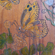 Vintage Hand-Painted Wooden Wall Plaque