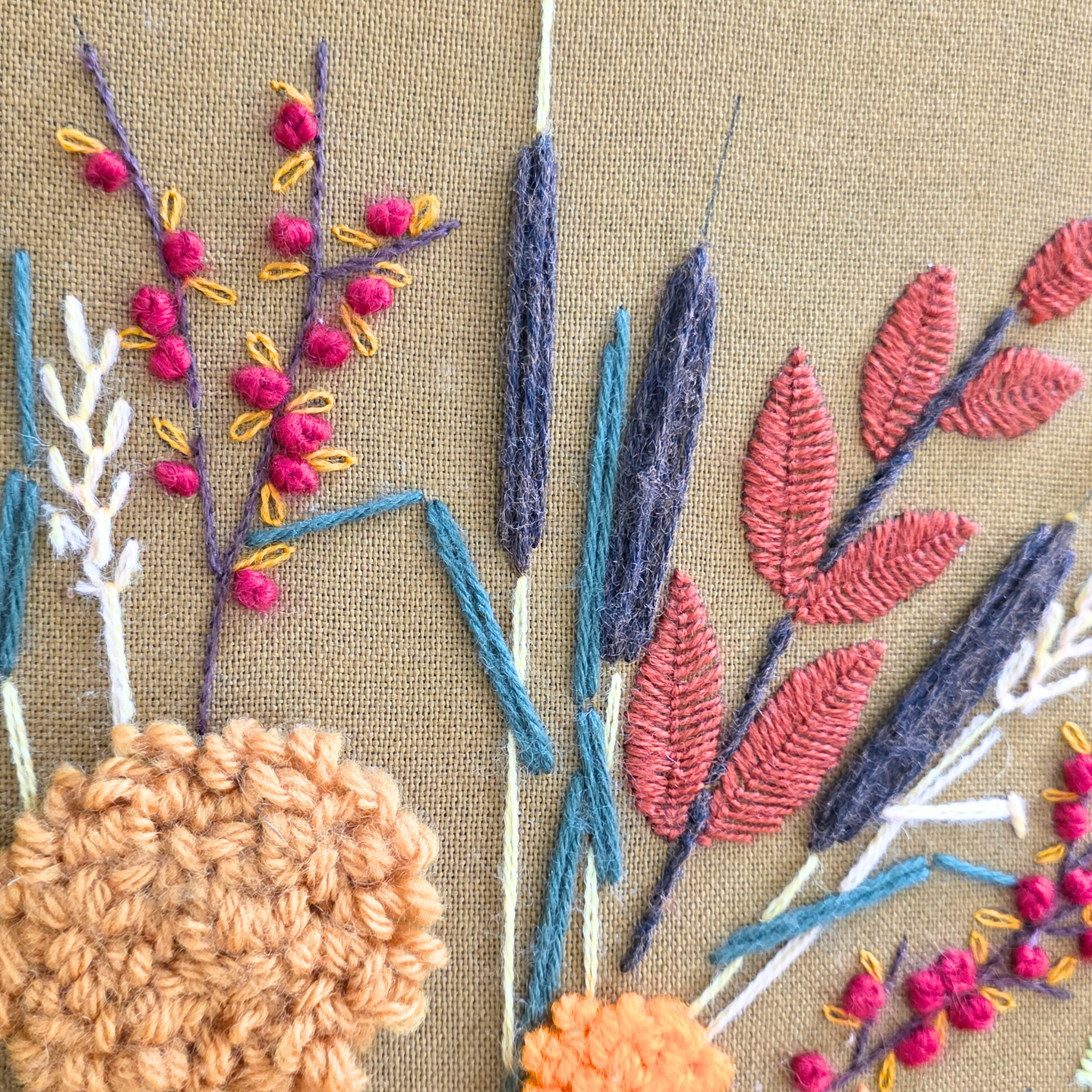 Fall Bouquet Crewel