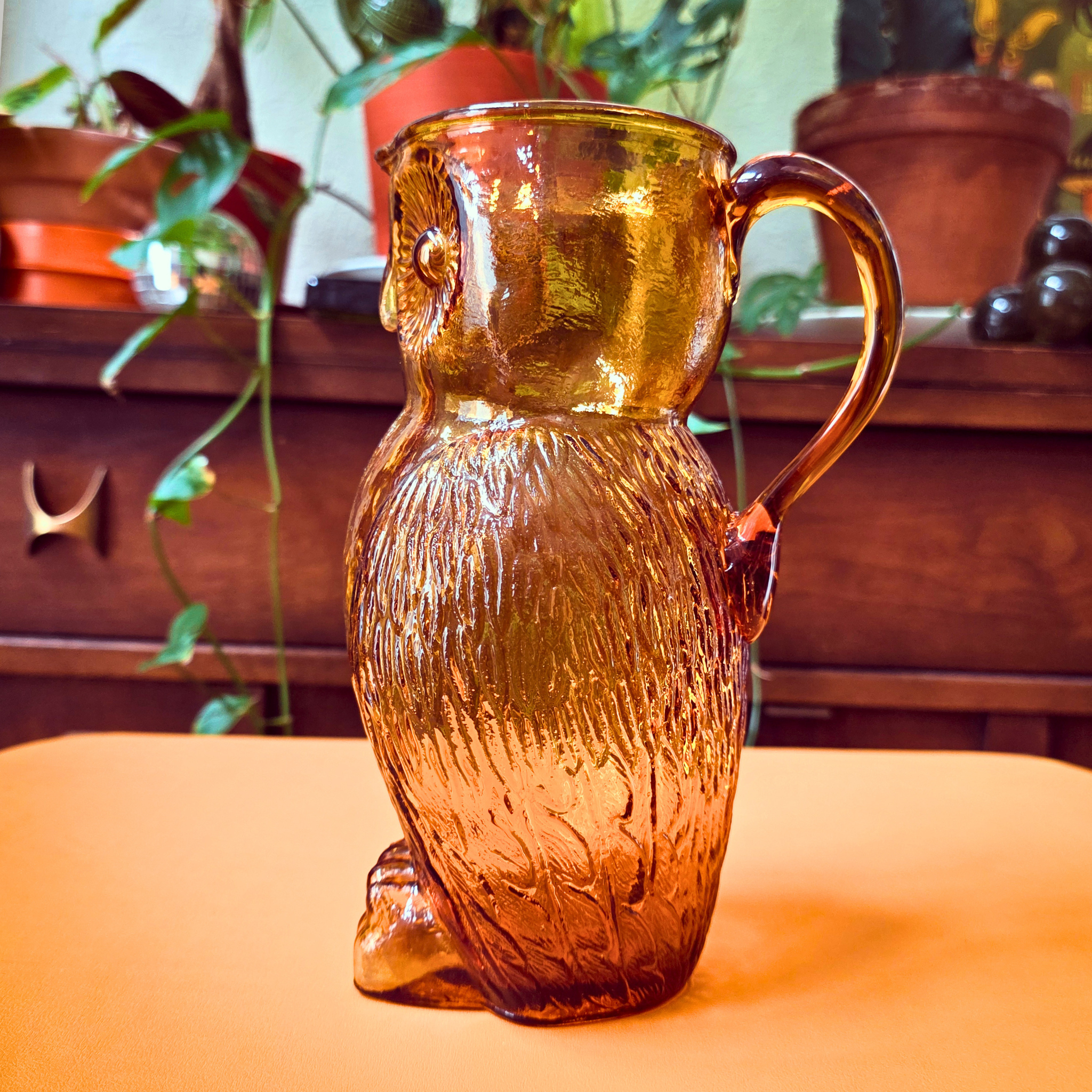 Kanawha Amber Owl Pitcher
