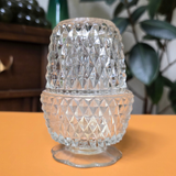 Indiana Clear Glass Diamond Point Fairy Lamp