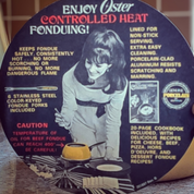 NOS Harvest Gold Enamelware Fondue Pot